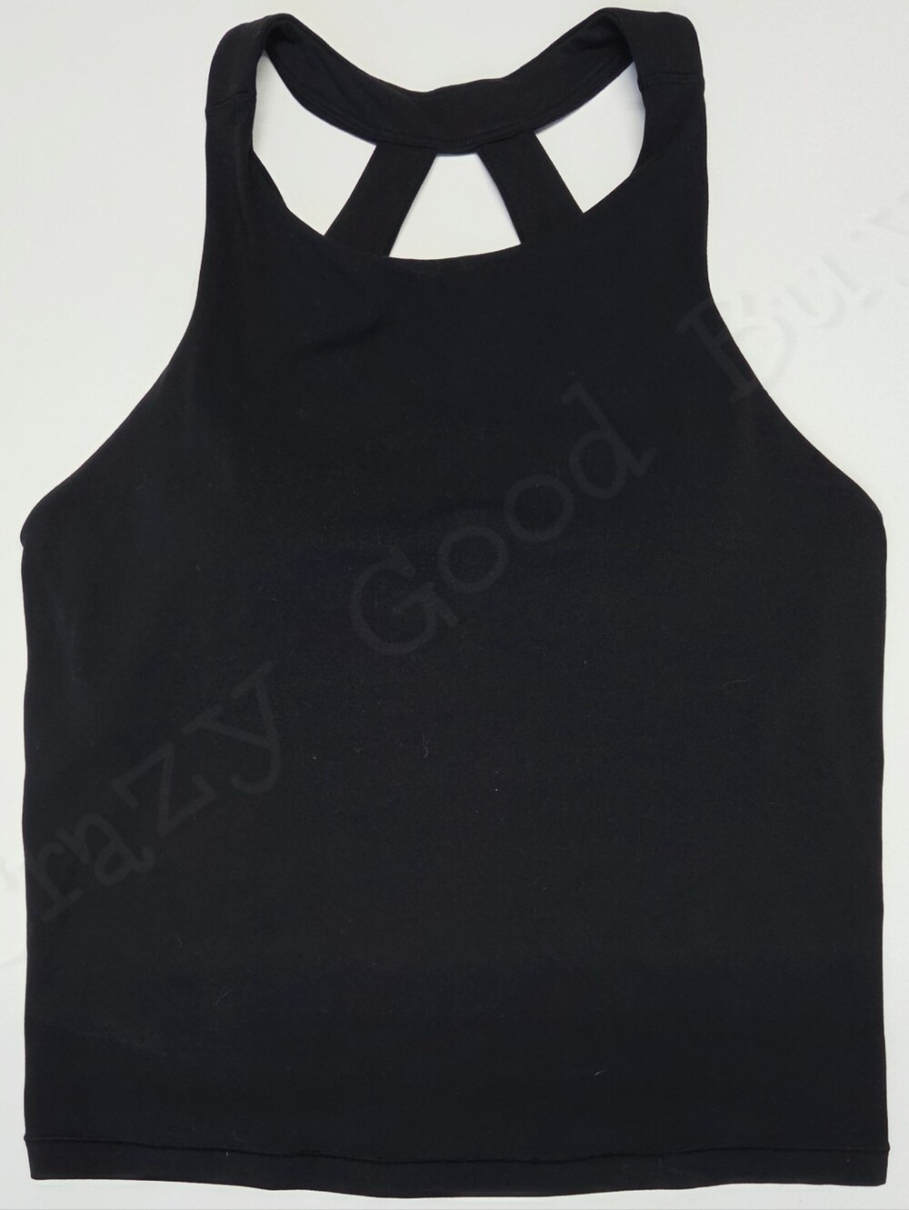 Athleta Transcend Built-in-bra Active Workout Tank Top, Black, Small 534616